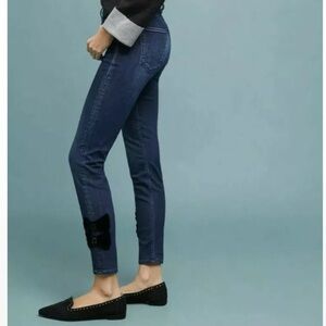 McGuire Newton velvet bow skinny jeans